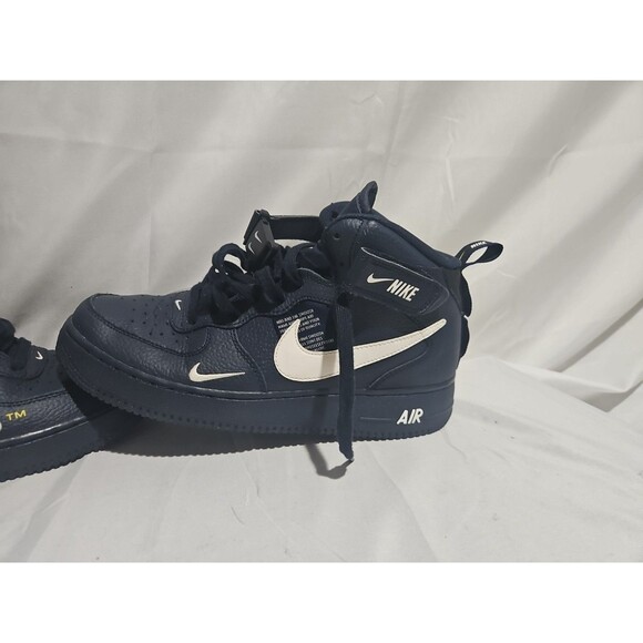 Size 9.5- Nike Air Force 1 Mid \'07 LV8 Obsidian Midnight Navy 2018 main image 4